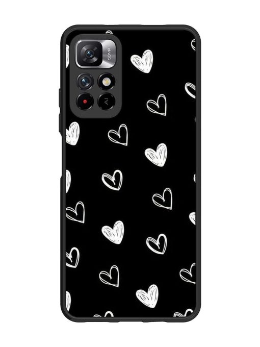 Scattered Hearts Glossy Soft Edge Case for Xiaomi Mi 11I (5G) Chachhi