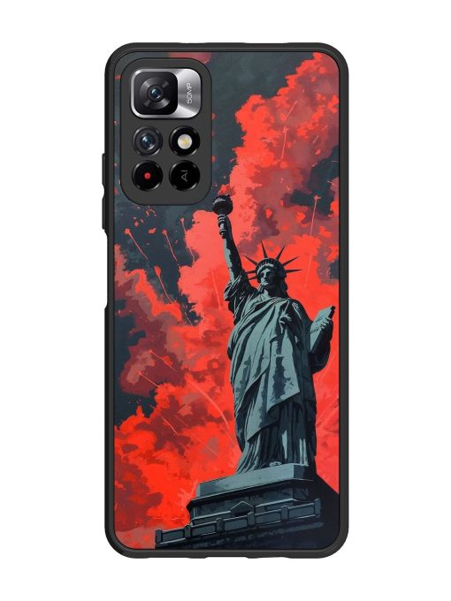 Lady Liberty'S Firework Finale Glossy Soft Edge Case for Xiaomi Mi 11I (5G) Chachhi