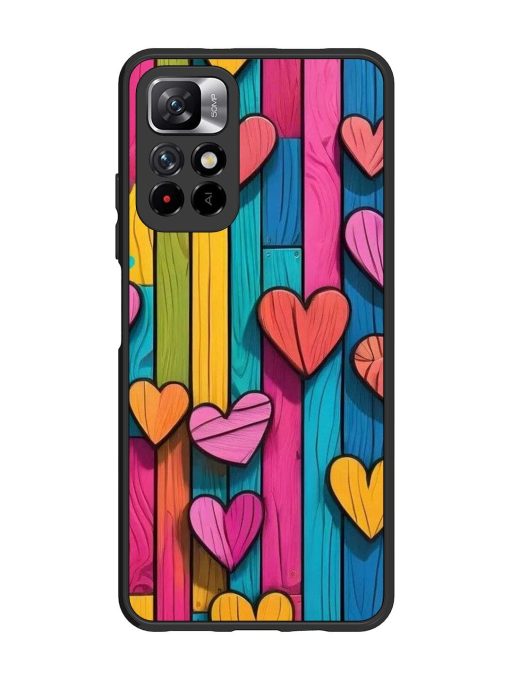 Rainbow Of Hearts Glossy Soft Edge Case for Xiaomi Mi 11I (5G) Chachhi