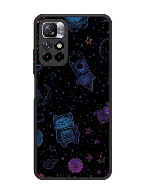 Cosmic Cat Chaos Glossy Soft Edge Case for Xiaomi Mi 11I (5G) Chachhi