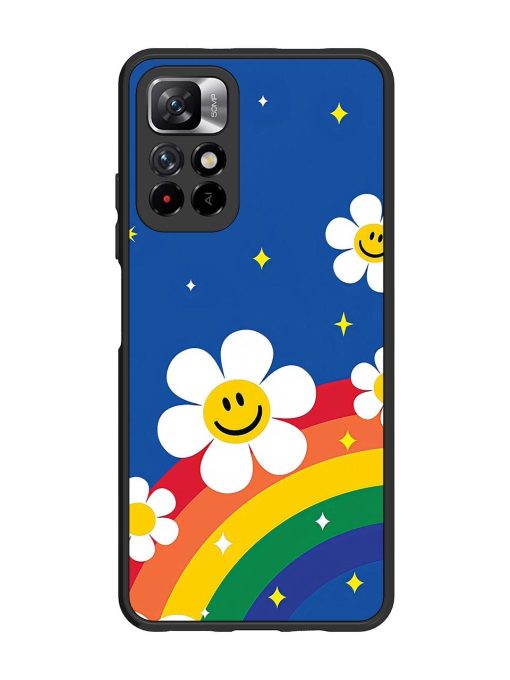 Happy Daisies And Rainbow Sky Glossy Soft Edge Case for Xiaomi Mi 11I (5G) Chachhi