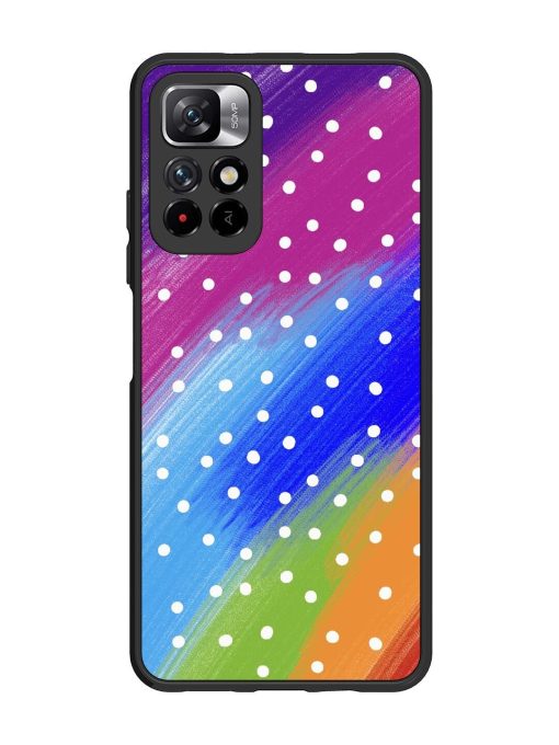 Rainbow Polka Dot Dream Glossy Soft Edge Case for Xiaomi Mi 11I (5G) Chachhi