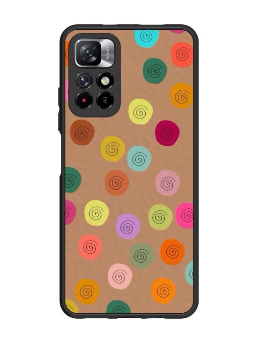 Swirly Dots On Kraft Glossy Soft Edge Case for Xiaomi Mi 11I (5G) Chachhi