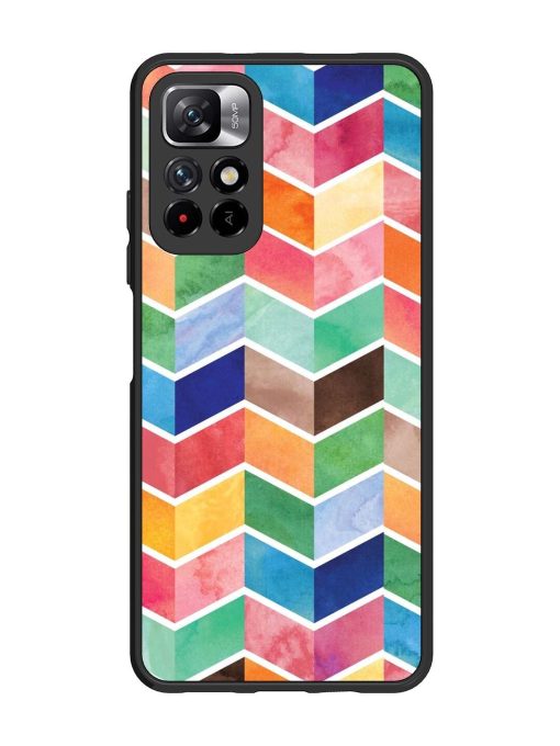 Watercolor Chevron Whimsy Glossy Soft Edge Case for Xiaomi Mi 11I (5G) Chachhi