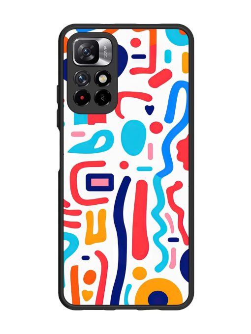 Whimsical Doodle Chaos Glossy Soft Edge Case for Xiaomi Mi 11I (5G) Chachhi