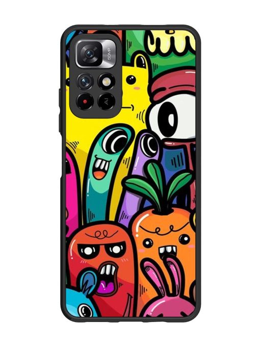 Whimsical Doodle Chaos Glossy Soft Edge Case for Xiaomi Mi 11I (5G) Chachhi