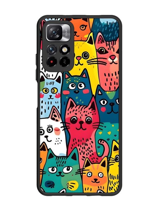 Feline Frenzy Glossy Soft Edge Case for Xiaomi Mi 11I (5G) Chachhi