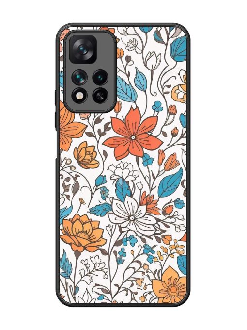 Floral Symphony Glossy Soft Edge Case for Xiaomi Mi 11I Hypercharge (5G) Chachhi