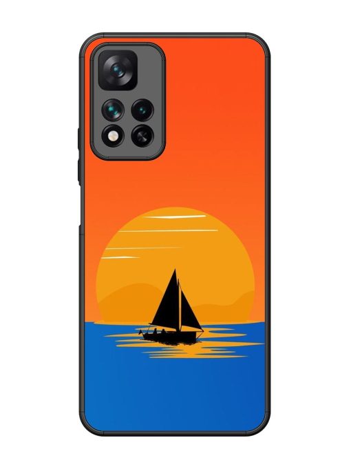 Sunset Sail Glossy Soft Edge Case for Xiaomi Mi 11I Hypercharge (5G) Chachhi