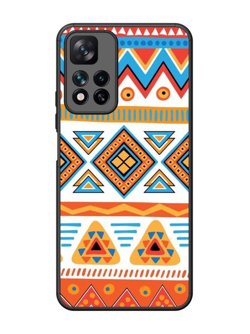 Vibrant Tribal Pattern Glossy Soft Edge Case for Xiaomi Mi 11I Hypercharge (5G) Chachhi