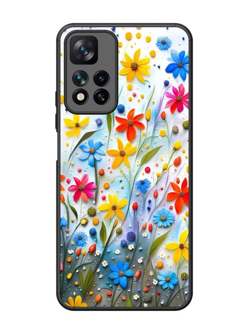 Vibrant Floral Glossy Soft Edge Case for Xiaomi Mi 11I Hypercharge (5G) Chachhi