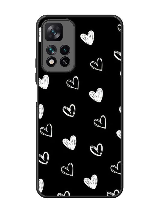 Scattered Hearts Glossy Soft Edge Case for Xiaomi Mi 11I Hypercharge (5G) Chachhi