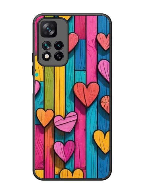 Rainbow Of Hearts Glossy Soft Edge Case for Xiaomi Mi 11I Hypercharge (5G)