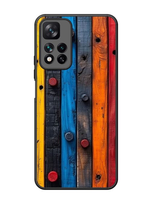 Rainbow Plank Glossy Soft Edge Case for Xiaomi Mi 11I Hypercharge (5G) Chachhi