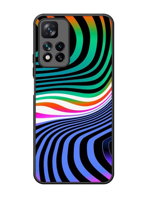 Psychedelic Waves Glossy Soft Edge Case for Xiaomi Mi 11I Hypercharge (5G) Chachhi