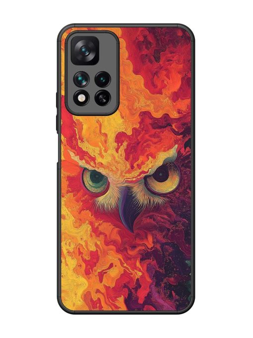 Fiery Owl Glossy Soft Edge Case for Xiaomi Mi 11I Hypercharge (5G) Chachhi