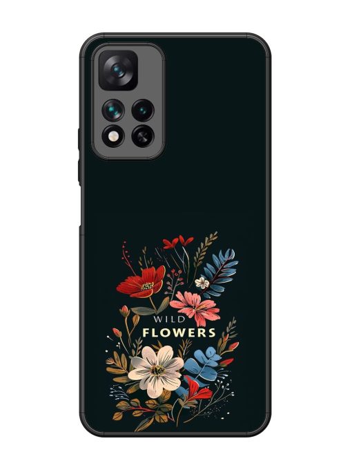 Dark Floral Glossy Soft Edge Case for Xiaomi Mi 11I Hypercharge (5G) Chachhi