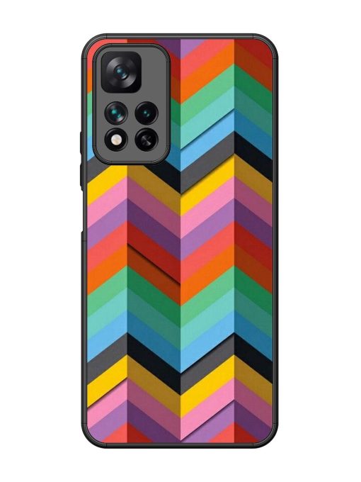 Colorful Zigzag Glossy Soft Edge Case for Xiaomi Mi 11I Hypercharge (5G) Chachhi