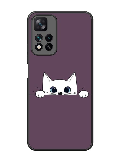 Peek-A-Boo Kitty Glossy Soft Edge Case for Xiaomi Mi 11I Hypercharge (5G) Chachhi