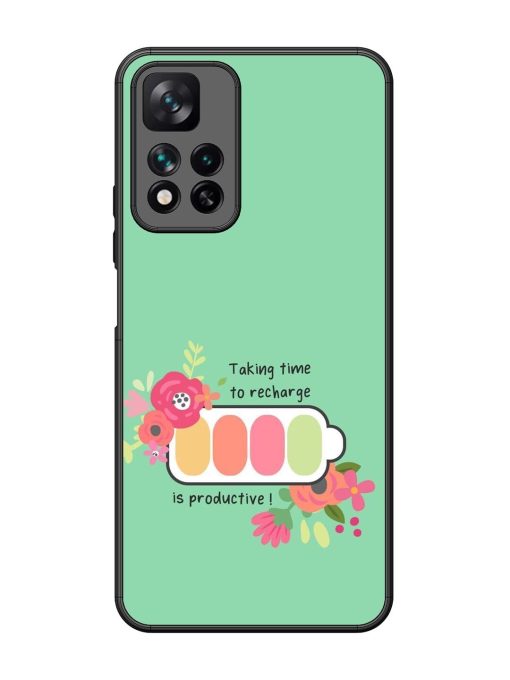 Recharge And Bloom Glossy Soft Edge Case for Xiaomi Mi 11I Hypercharge (5G) Chachhi