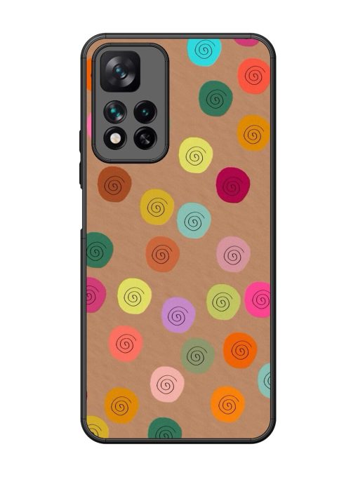 Swirly Dots On Kraft Glossy Soft Edge Case for Xiaomi Mi 11I Hypercharge (5G)