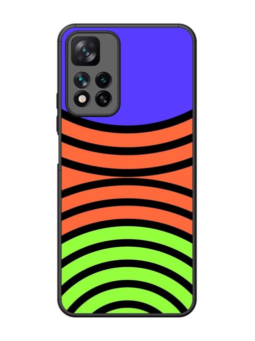 Psychedelic Stripe Symphony Glossy Soft Edge Case for Xiaomi Mi 11I Hypercharge (5G)