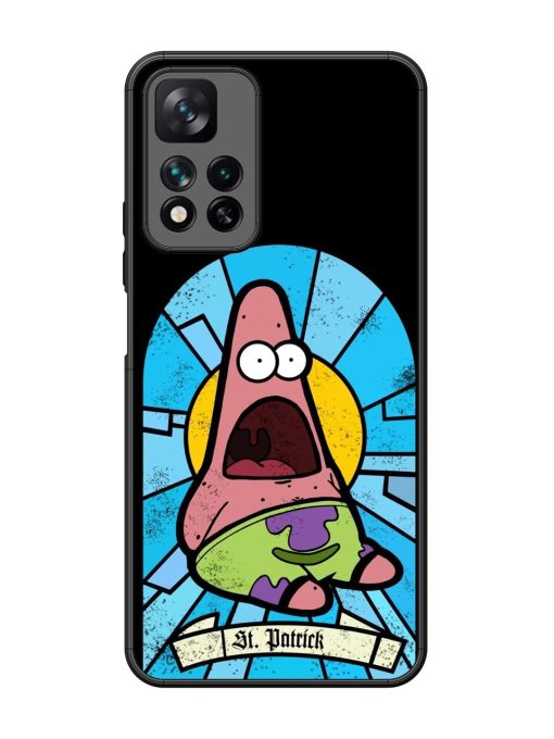 St. Patrick'S Day Stained Glass Patrick Star Glossy Soft Edge Case for Xiaomi Mi 11I Hypercharge (5G) Chachhi