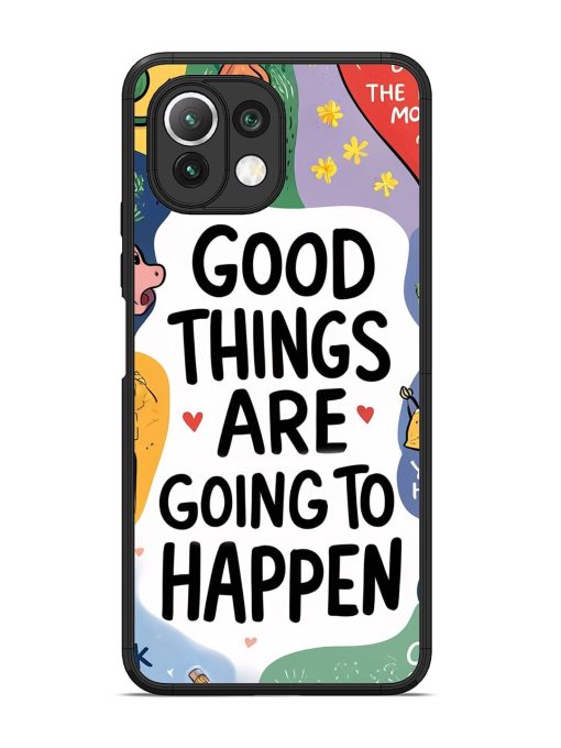 Uplifting Scribbles Glossy Soft Edge Case for Xiaomi Mi 11 Lite