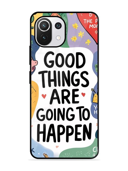 Uplifting Scribbles Glossy Soft Edge Case for Xiaomi Mi 11 Lite Ne (5G) Chachhi