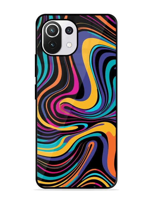 Psychedelic Swirl Glossy Soft Edge Case for Xiaomi Mi 11 Lite Ne (5G) Chachhi