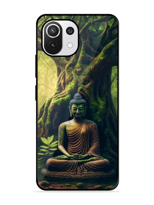 Green Buddha Art Glossy Soft Edge Case for Xiaomi Mi 11 Lite Ne (5G) Chachhi