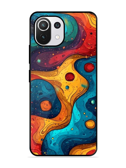 Cosmic Swirl Glossy Soft Edge Case for Xiaomi Mi 11 Lite Ne (5G) Chachhi