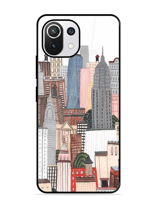 Cityscape Dreams Glossy Soft Edge Case for Xiaomi Mi 11 Lite Ne (5G) Chachhi