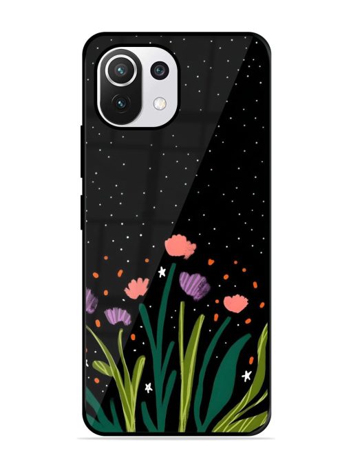 Midnight Bloom Glossy Soft Edge Case for Xiaomi Mi 11 Lite Ne (5G) Chachhi