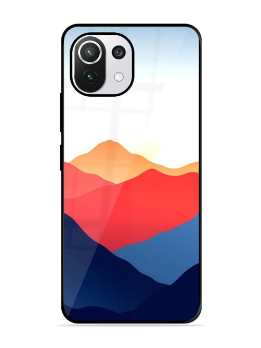 Sunset Peaks Glossy Soft Edge Case for Xiaomi Mi 11 Lite Ne (5G) Chachhi