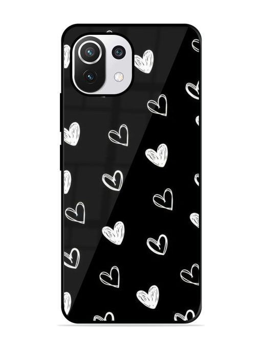 Scattered Hearts Glossy Soft Edge Case for Xiaomi Mi 11 Lite Ne (5G)