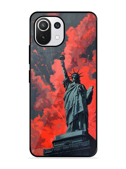 Lady Liberty'S Firework Finale Glossy Soft Edge Case for Xiaomi Mi 11 Lite Ne (5G) Chachhi