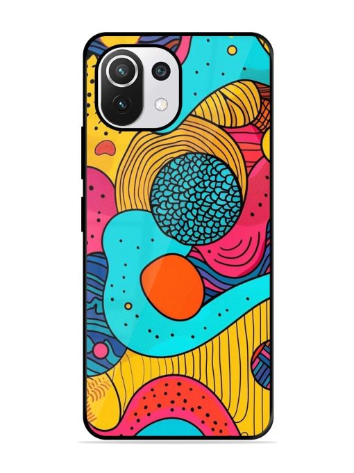 Psychedelic Patterns Glossy Soft Edge Case for Xiaomi Mi 11 Lite Ne (5G) Chachhi