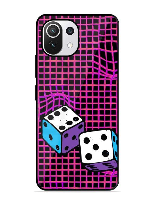 Glitched Dice Glossy Soft Edge Case for Xiaomi Mi 11 Lite Ne (5G) Chachhi