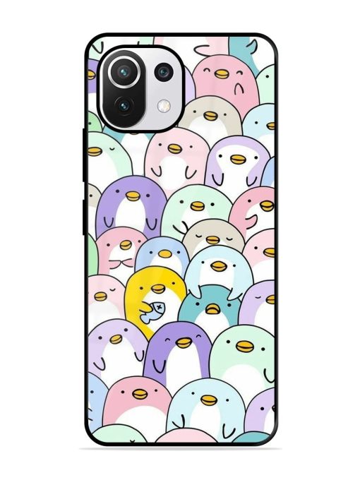 Penguin Party Glossy Soft Edge Case for Xiaomi Mi 11 Lite Ne (5G) Chachhi