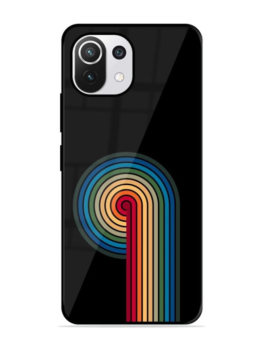 Rainbow Ripple Glossy Soft Edge Case for Xiaomi Mi 11 Lite Ne (5G) Chachhi