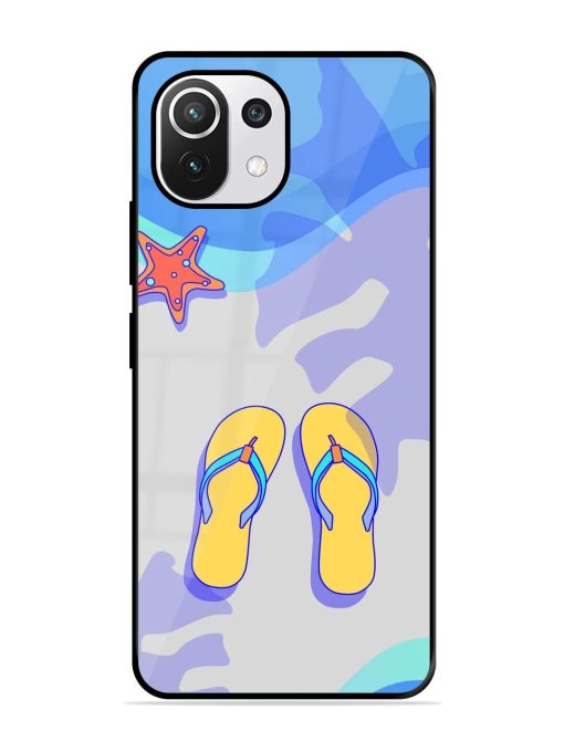 Sandy Toes And Salty Seas Glossy Soft Edge Case for Xiaomi Mi 11 Lite Ne (5G) Chachhi