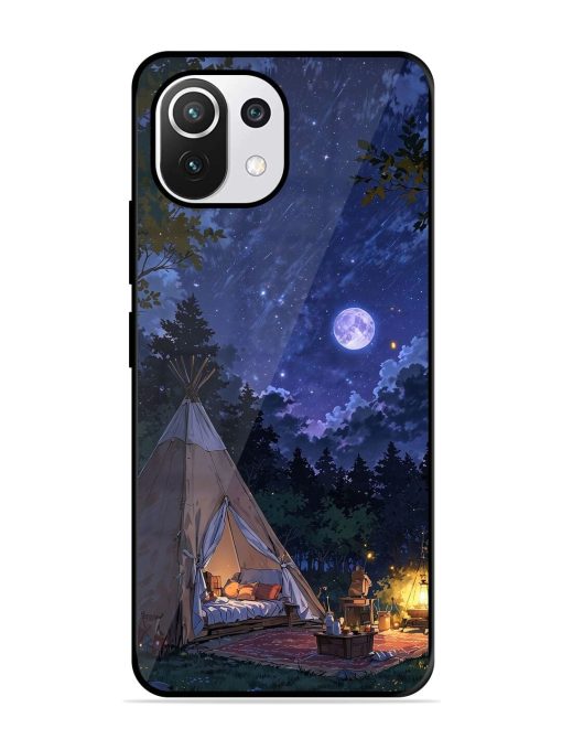 Moonlight Camping Glossy Soft Edge Case for Xiaomi Mi 11 Lite Ne (5G) Chachhi