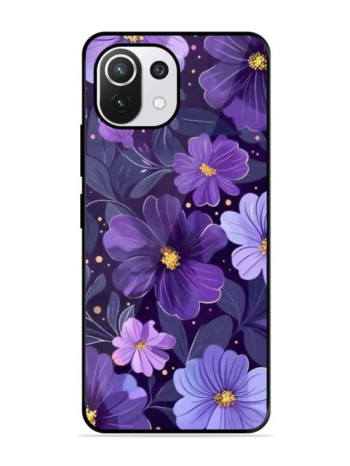 Purple Paradise Glossy Soft Edge Case for Xiaomi Mi 11 Lite Ne (5G) Chachhi