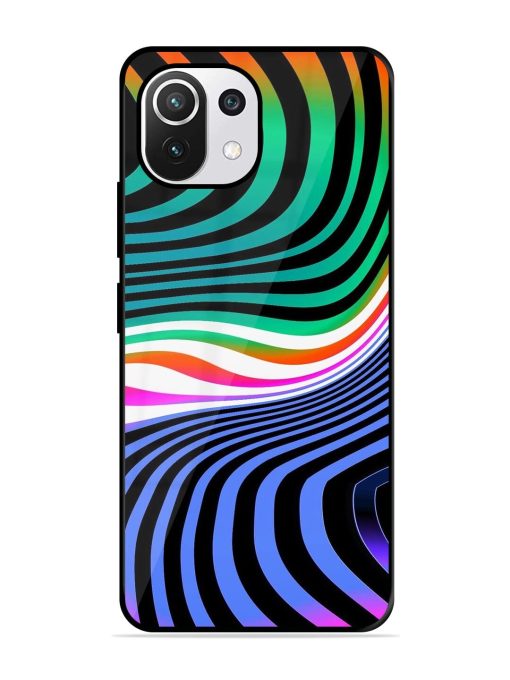 Psychedelic Waves Glossy Soft Edge Case for Xiaomi Mi 11 Lite Ne (5G) Chachhi