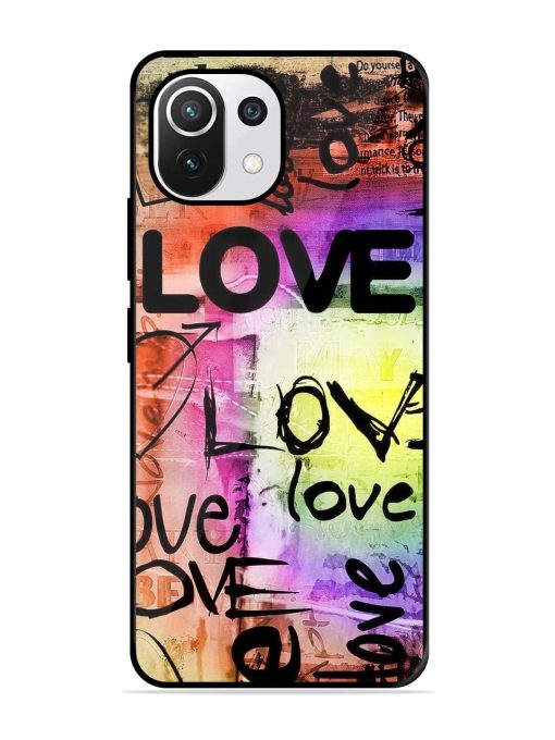 Love Graffiti Glossy Soft Edge Case for Xiaomi Mi 11 Lite Ne (5G) Chachhi