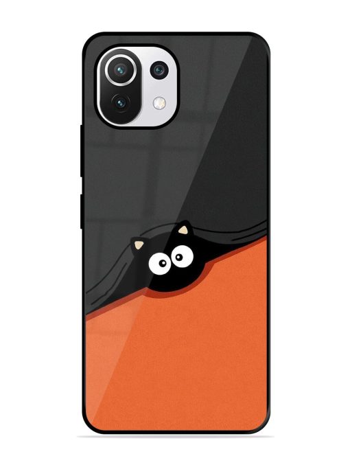 Peek-A-Boo Kitty Glossy Soft Edge Case for Xiaomi Mi 11 Lite Ne (5G) Chachhi