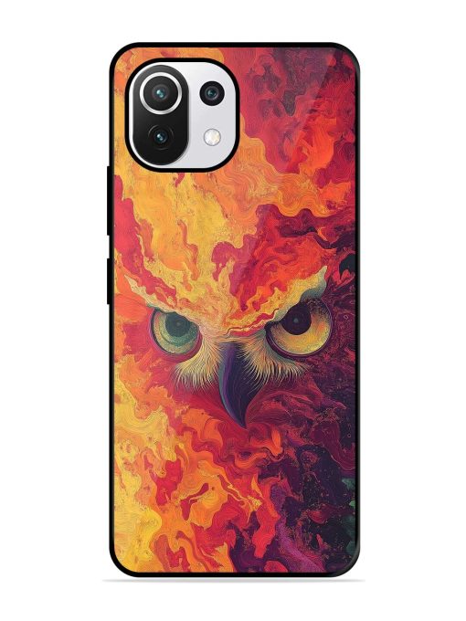 Fiery Owl Glossy Soft Edge Case for Xiaomi Mi 11 Lite Ne (5G) Chachhi