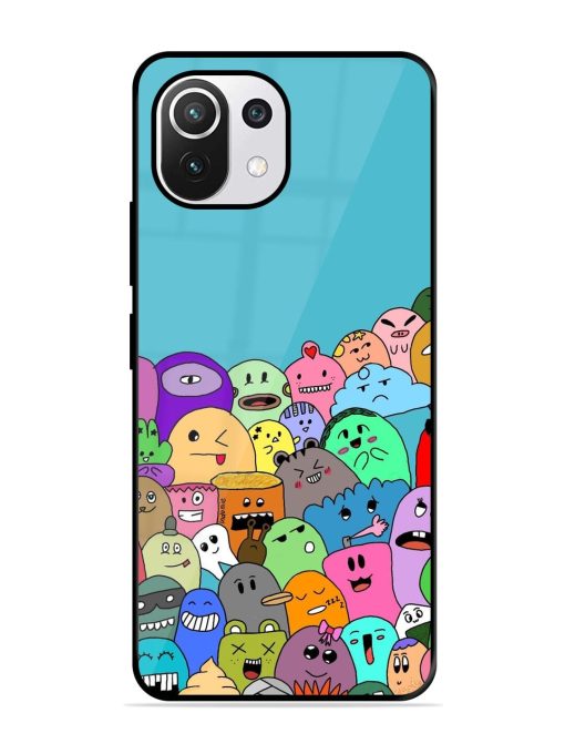 Monster Mash Glossy Soft Edge Case for Xiaomi Mi 11 Lite Ne (5G) Chachhi