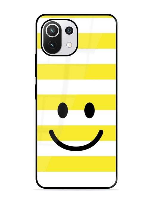 Smiling Stripes Glossy Soft Edge Case for Xiaomi Mi 11 Lite Ne (5G) Chachhi